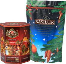 Load image into Gallery viewer, Sensations - "Christmas Fireplace" - Black Tea with Rose Petals "Vanilla & Blueberry"