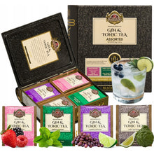 Load image into Gallery viewer, Gin&Tonic (non-alcoholic) Teabooks - Assorted Teabags in Metal Tin