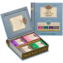 Load image into Gallery viewer, Gin&Tonic (non-alcoholic) Teabooks - Assorted Teabags in Metal Tin