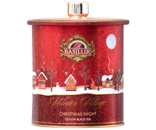 Load image into Gallery viewer, Winter Village - "Christmas Night" - Black Tea with Cinnamon, Ginger, Nutmeg, Clove "Whiskey Eggnog" (non-alcoholic)