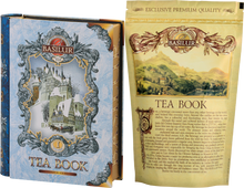 Load image into Gallery viewer, Large Teabook - "Volume 1" - Light Blue - Black Tea with Jasmine Buds "Roasted Almond"