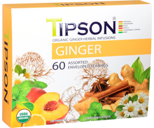 Load image into Gallery viewer, Organic Ginger Assorted 60 Enveloped Teabags