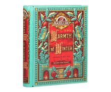 Load image into Gallery viewer, Medium Tea Book - Warmth of Winter - Holiday Tea Story Red