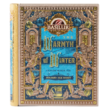 Load image into Gallery viewer, Medium Tea Book - Warmth of Winter - Holiday Tea Story Blue