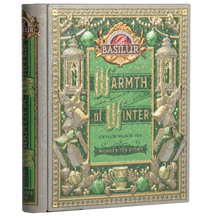 Load image into Gallery viewer, Medium Tea Book - Warmth of Winter - Holiday Tea Story Green