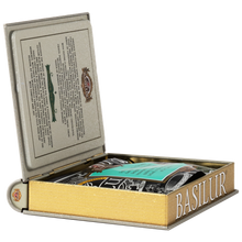 Load image into Gallery viewer, Medium Tea Book - Warmth of Winter - Holiday Tea Story Green