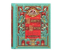 Load image into Gallery viewer, Medium Tea Book - Warmth of Winter - Holiday Tea Story Red