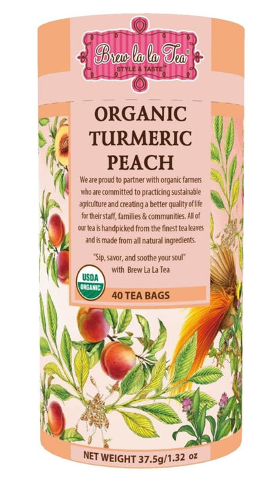 30% OFF at checkout (for a limited time) Brew La La Tea - Organic Turmeric Peach (Caffeine-Free)