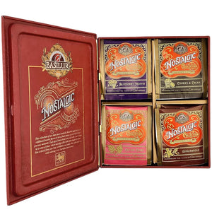 Large Tea Book - "Nostalgic" - with 32 Assorted Teabags