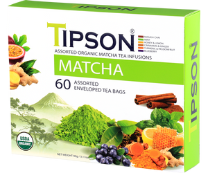 Organic Matcha Assorted 60 Enveloped Teabags
