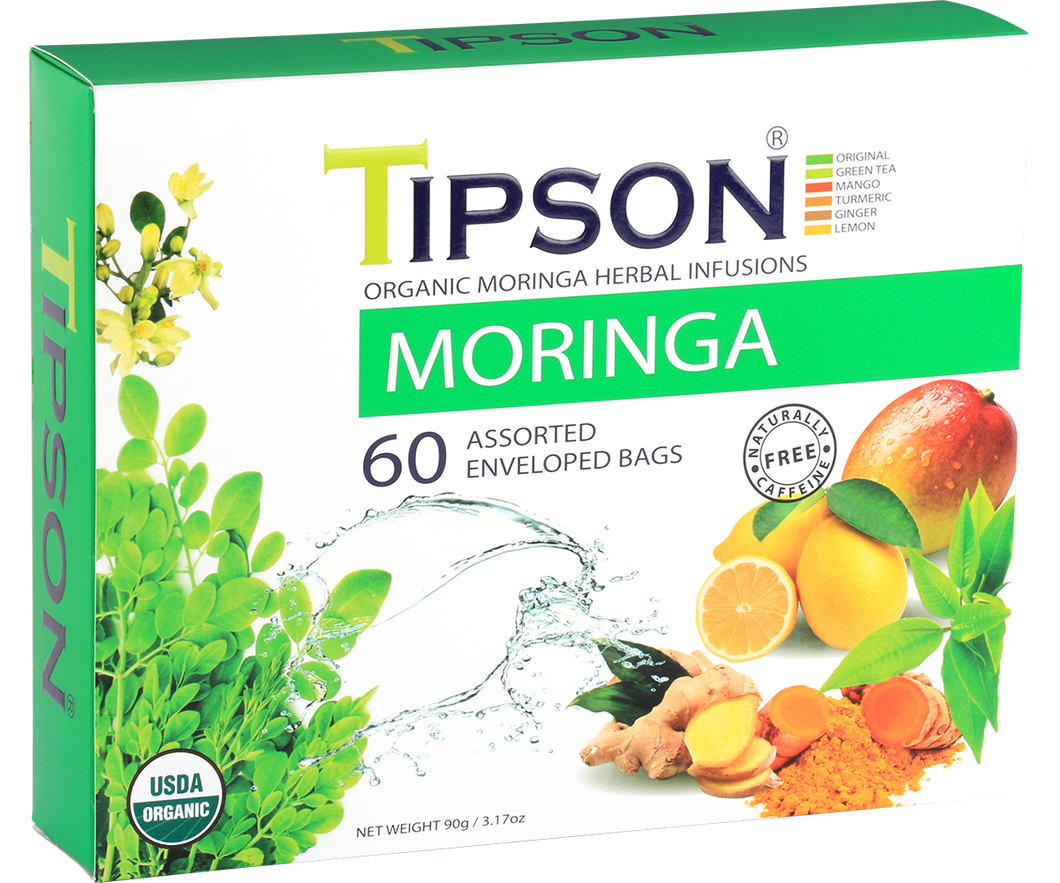 Organic Moringa Assorted 60 Enveloped Teabags