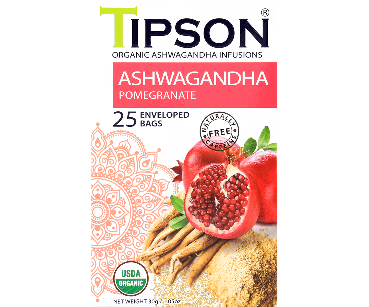 Tipson tea - Organic Ashwagandha With Pomegranate – Tea Store Aotearoa ...