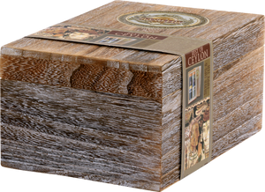Wooden Box with 2 Glass Tubes with White Tea & Premium Tippy Black Tea